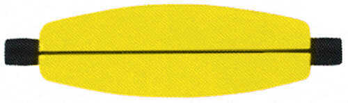 Foam Slotted Cigar Float 2 1/2In Yellow 100/bg