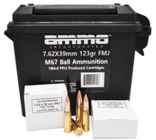 Ammo Inc M67 Ball Ammunition 7.62X39 123 Grain Full Metal Jacket 180 Round Box 762x39123FMJ-B180