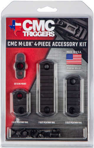 CMC Triggers M-Lok 4-Piece Accessory Kit Fits Anodized Finish Includes (1)-3 Slot Rail (1)-5 (1)-7