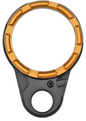 Fortis Manufacturing Inc. Light Weight K2 Castle Nut and End Plate Black and Gold Anodized Finish LE-BLK-K2-GLD