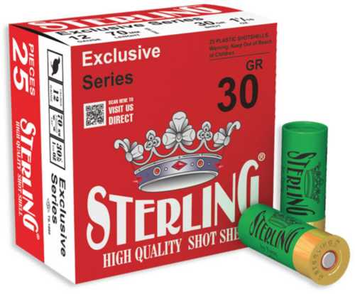 Sterling Exclusive Series 12 Gauge 2.75" #9 1 1/6 oz Shot Shell 25 Round Box 8698779950651