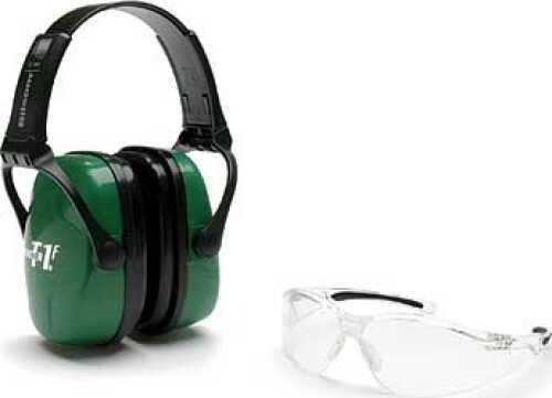 Howard Leight Shooting Combo Kit Earmuff Green Ultra Light NRR 25 Muffs Anti-Fog Clear Glasses 1761