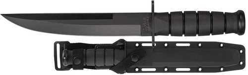 KABAR Modified Tanto 8" Fixed Blade Knife Plain Edge 1095 Cro-Van w/ Black Finish Kraton G Handle Nylo