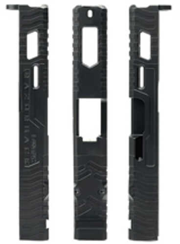 LanTac USA LLC Razorback Stripped Slide Fits Gen 4 Glock 19 RMR Cut with Plate DLC Finish Black