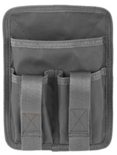 Maxpedition Entity Hook & Loop Utility Panel Gray Nylon 5"X1.25"X7" Dual Pouches NTTPNUGRY