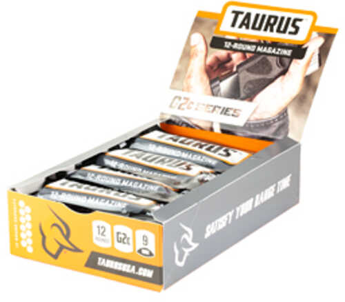 Taurus Magazine 9MM 12 Rounds Fits Taurus G2C and G3C with Finger Rest Black 12 Pack 389-0009-00