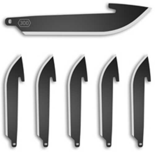 Outdoor Edge Razor EDC Blades Plain 3" Blades Drop Point 420J2 Stainless Steel Black Oxide Finish 6 Pack