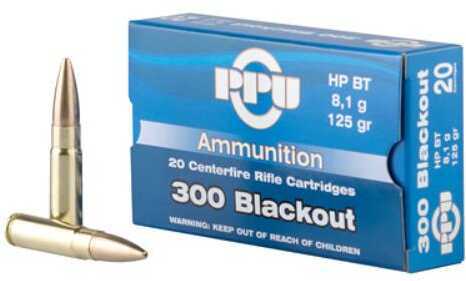 300 AAC Blackout 125 Grain Full Metal Jacket 20 Rounds Prvi Partizan Ammunition