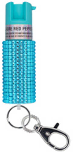 Sabre Jeweled .54oz Jeweled Teal Snap Clip Keychain Twist Lock Safety Kr-j-tl-02