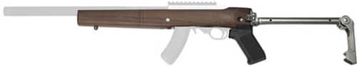 Samson Manufacturing Corp. B-TM Folding Stock Fits Ruger 10/22 with Bull Barrel Stainless Steel Finish Walnut Forend 10-