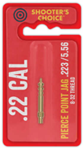 Shooter's Choice Shooters Choice Pierce Point Jag For .22 /.223caliber/5.56mm-.243 8-32 Threads Brass Shf-j2243