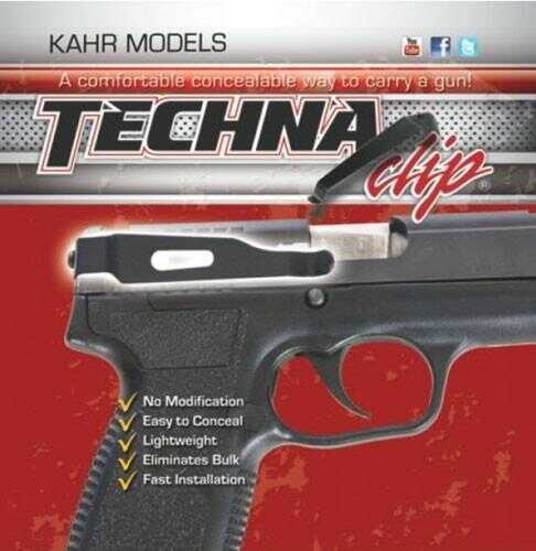 Techna Clip Belt Fits Kahr Pistols Right Hand Black Finish KHRBR