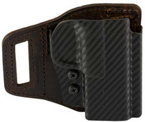 Versacarry V-Slide Belt Slide Holster Right Hand Fits Springfield Hellcat Pro Distressed Leather and Polymer Brown VSL21