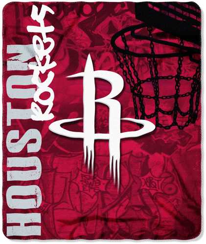 Houston Rockets Fade Away Fleece Throw