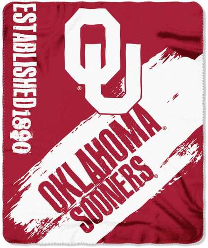 Oklahoma Sooners Painted Fleece Throw