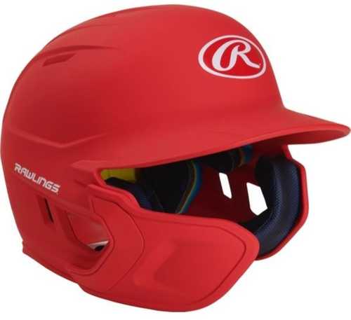 Rawlings Mach EXT Batting Helmet-Scarlet-JR-LH