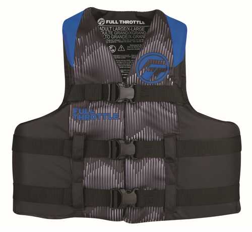 Full Throttle Adult Nylon Life Jacket S M Blue