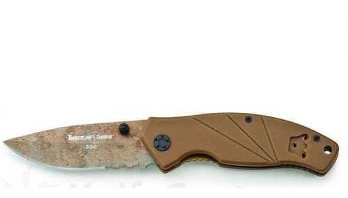 Timberline Soc Folder-Coyote Tan Handle -Combo Edge