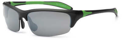 Black/Lime Green Blade Polycarbonate Silver Mirror Lens 10+