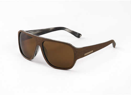 Hang Ten Gold The Balsa Fish-Brown 2 Tone Wood Brown Lens