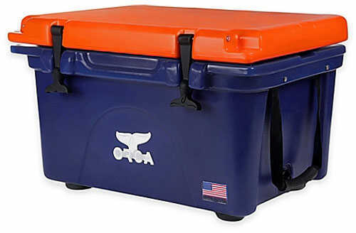 ORCA 26 Quart Orange Lid And Navy Bottom Cooler