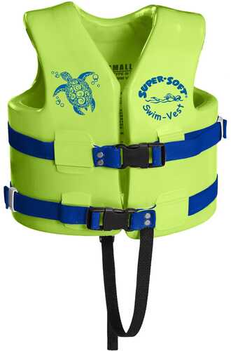 TRC Recreation Kids Super Soft USCG Vest S - Kool Lime Gn