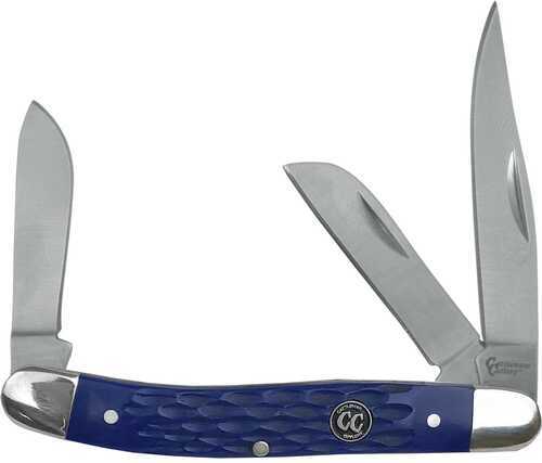 Cattleman Stockman 2.5 in Blade Blue Jigged Delrin Handle