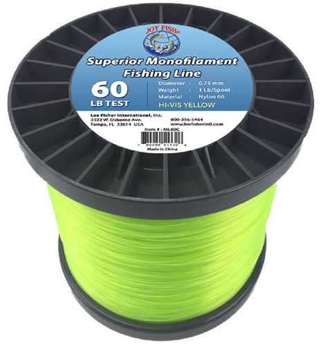 Joy Fish 5 Lb Spool Monofilament Fishing Line-60Lb Hi-Vis