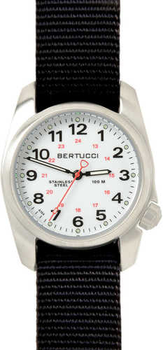 Bertucci A-1S Field Watch White/SS-Black Band 10011