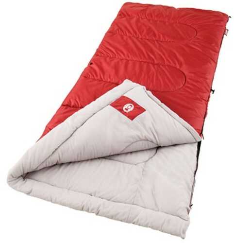 Coleman Palmetto 75x33 In Retangle Sleeping Bag Red/Tan