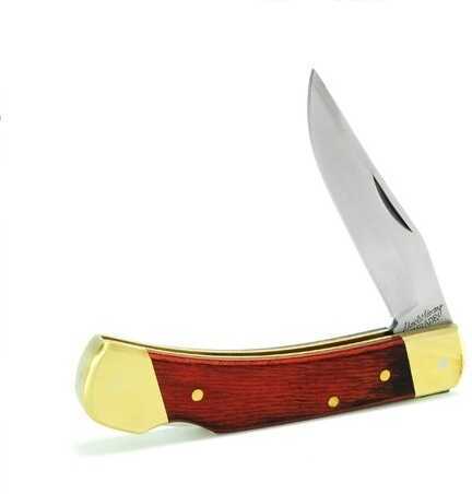 Schrade Uncle Henry Smokey Lockback Folding Knife 2-7/8" Clip Point Blade Wood With Leather Sheath