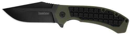 Kershaw 8760 Faultline Folder 3" Knife 8Cr13MoV Stainless Steel Black Oxide Clip Point Nylon OD Green