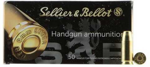 9mm Luger 150 Grain Full Metal Jacket 50 Rounds Sellior & Bellot Ammunition