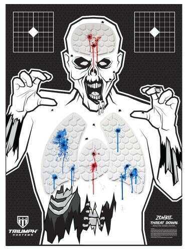 Triumph Systems 031513001 Threat Down Reactive Splatter Target Zombie Hanging Paper 30"H X 22"W