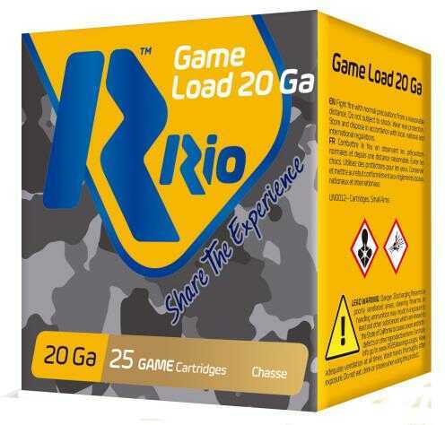 RIO AMMUNITION RC2075 Game Load 20 Gauge 2.75" 1 oz 7.5 Shot 25 Bx/ 10 Cs