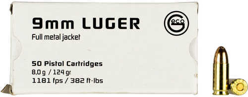 9mm Luger 124 Grain Full Metal Jacket 50 Rounds RUAG Ammunition