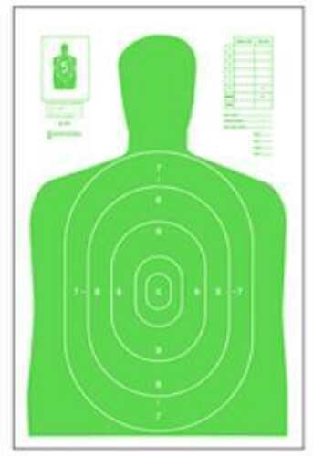 Action Target Inc B-27E-LGR-100 High Visibility Paper 23" X 35" Silhouette Fluorescent Green 100