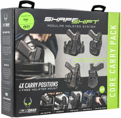 Alien Gear Holsters ShapeShift Core Carry Pack Compatible With for Glock 43X Polymer Black