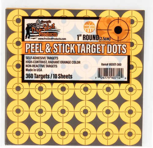 Pro-Shot  Peel & Stick 1" Orange Target Dots 10 Per Pack