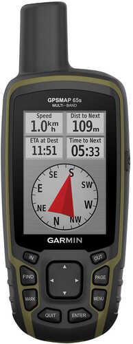 Garmin 65S Black/OD Green AA Explore App Bluetooth/Ant+