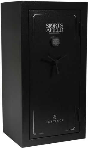 Sports Afield Instinct Electronic Safe 30 Long Guns Matte Black Steel 30 Min @ 1400 Degree Fire Rating