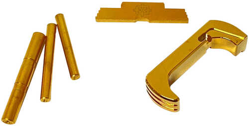 Cross Armory 3 Piece Kit Extended for Glock 17,19,26,34 Gen5 Gold Anodized Aluminum/Steel Handgun