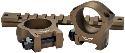 Warne 7201BB Mountain Tech Scope Ring Set Fixed For Rifle Maxima/Weaver/Picatinny Medium 1" Tube Burnt Bronze Cerakote A