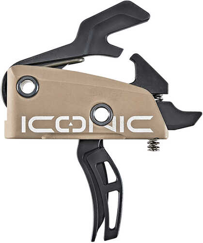 Rise Armament T22FDE Iconic Two-Stage Curved Trigger With 2 Lbs Draw Weight & Flat Dark Earth Finish For AR-15, AR-10