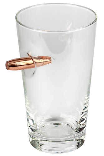 Caliber Gourmet Last Man Standing Bullet Pint Glass Clear