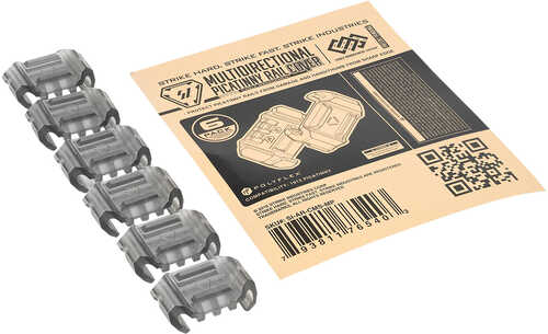 Strike Industries AR-CMS-MP Multidirectional Picatinny Rail Cover Clear Smoke PolyFlex With Cable Management Slots For P