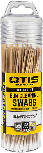 Otis Gun Cleaning Swabs Cotton/Wood 6" Long 100