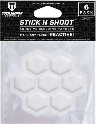 Triumph Systems 031500000 Stick N Shoot Adhesive Bleeding Target White 6 Pack