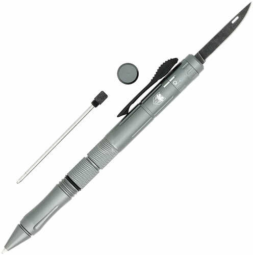 Cobratec Knives Grycncotfpswdns Tactical Pen California Compliant 1.75" Otf Plain Stainless Steel Blade Gray