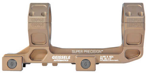 Geissele Automatics Super Precision Scope Mount/Ring Combo Standard Desert Dirt Aluminum 34mm Tube Picatinny Rail